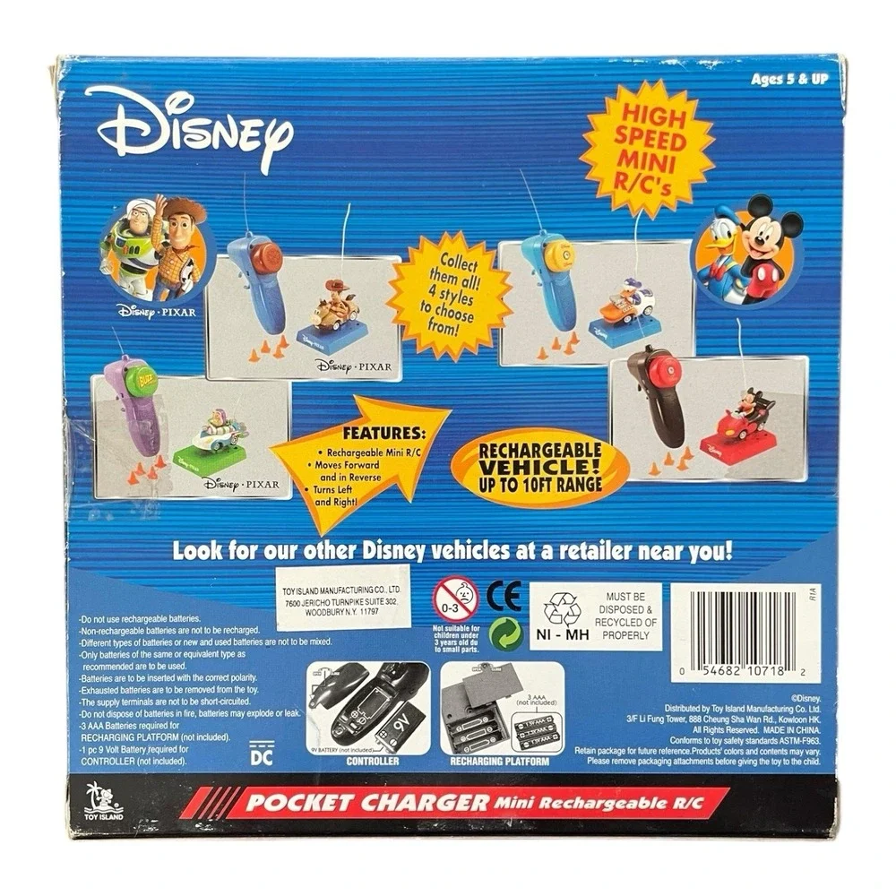 Disney Mickey‎ Mouse Rechargeable High Speed Mini Remote Control Car